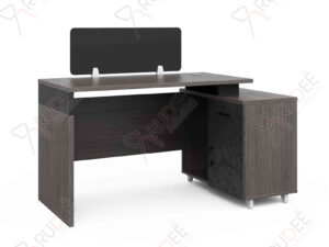 โต๊ะทำงานออฟฟิตเดี่ยวมีพาร์ทิชั่น 1.4m. Rhythm Series