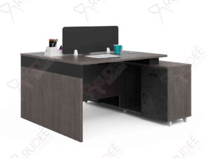 โต๊ะทำงานออฟฟิต2ที่นั่ง มีพาร์ทิชั่น 1.4m. Rhythm Series