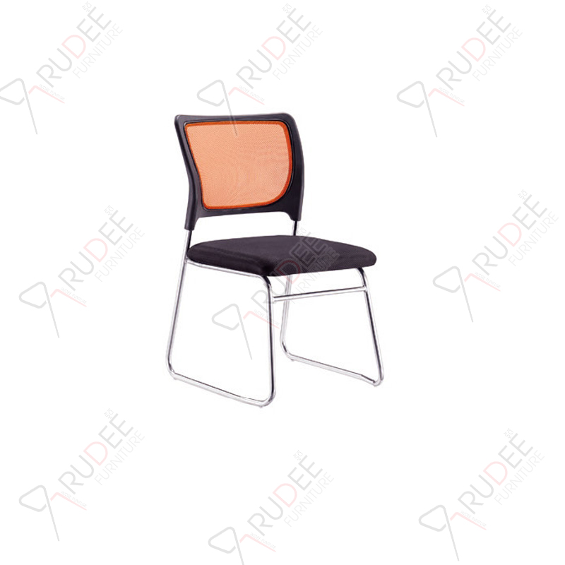 เก้าอี้เลคเชอร์ Lecher chair เก้าอี้สัมมนา หุ้มผ้าตาข่ายส้ม