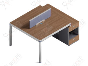 โต๊ะทำงานกลุ่ม2ที่นั่ง ขนาด1.5ม. by Shalott Series