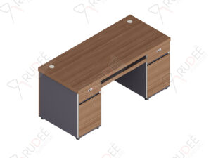 โต๊ะทำงานเดี่ยว ตู้ข้าง2ฝั่งขนาด1.6/1.4ม. by Shalott Series