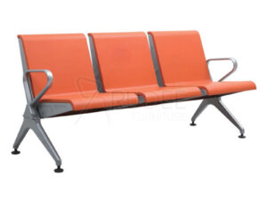 เก้าอี้แถว เบาะPU 3ที่นั่ง เก้าอี้สนามบิน โครงหนาพิเศษ รับน้ำหนักได้กว่า500กิโล