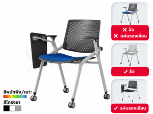 เก้าอี้เลคเชอร์ Lecture Chair เก้าอี้สัมมนา รุ่น RD-Lecturechair-BG-834