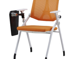 lecher chair เก้าอี้เลคเชอร์ เทรนนิ่ง เบาะผ้าตาข่ายส้ม