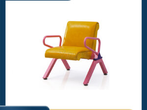 เก้าอี้แถวสาธารณะ1ที่นั่ง สำหรับเด็ก เบาะหนังนุ่มพิเศษ โทนสีสันสดใส