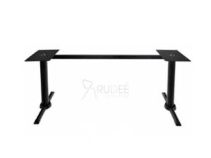 ขาโต๊ะเหล็ก ฐานล่างทรงT เสาคู่ ขาโต๊ะสำเร็จรูป สีดำ