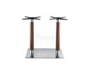 ขาโต๊ะ ฐานล่างทรงเหลี่ยม ขาโต๊ะสำเร็จรูป สแตนเลสสีเงินลายไม้ rd-tablebase-stainless-018