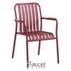 เก้าอี้อลูมิเนียม เก้าอี้สนาม ทำสีสันสดใส ใช้ภายนอก ไร้สนิม ราคาโรงงาน red