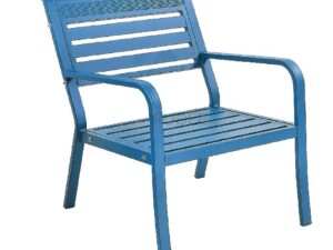 เก้าอี้อลูมิเนียม เก้าอี้สนาม สีฟ้า ทนแดด ทนฝน