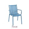 เก้าอี้อลูสนาม สีฟ้า เก้าอี้อลูมิเนียมภายนอก เก้าอี้คาเฟ่ ราคาโรงงาน