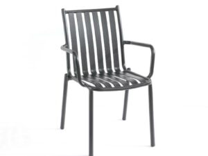 เก้าอี้อลูสนาม สีดำ เก้าอี้อลูมิเนียมภายนอก เก้าอี้คาเฟ่ ราคาโรงงาน