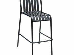 เก้าอี้บาร์อลูมิเนียม สีดำ อลูมิเนียมภายนอกโต๊ะคาเฟ่ ราคาโรงงาน