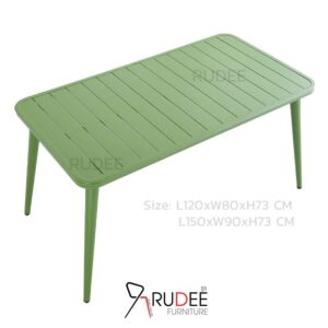 ต๊ะอลูมิเนียม โต๊ะสนาม120cm สีเขียว โต๊ะอลูมิเนียมภายนอกโต๊ะคาเฟ่ ราคาโรงงาน