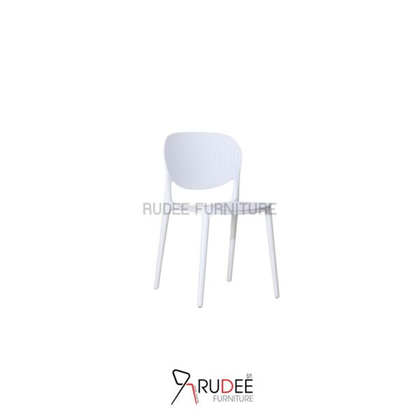 เก้าอี้โมเดิร์น Plastic chair สีขาว โครงขาพลาสติก Rd-PPChair-SM-(19)